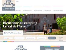 Tablet Screenshot of camping-levaldelarre.com